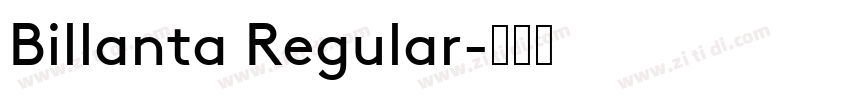 Billanta Regular字体转换